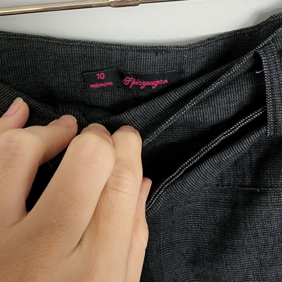 Spicy Sugar Dark Denim Look Skirt with belt - Picture 4 of 4